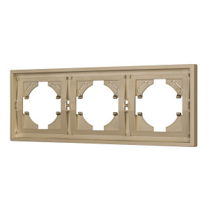 Рамка пластиковая на 3 поста Arlight FRM-TENDO-SFPL-3-GD 054651