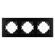 Рамка на 3 поста пластиковая Arlight FRM-PERIO-PL-3-BK 049755