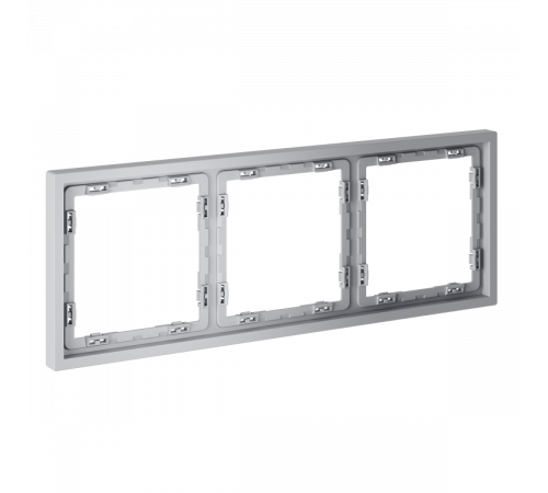 Рамка пластиковая Voltum S70 на 3 поста, (серый) VLS100316