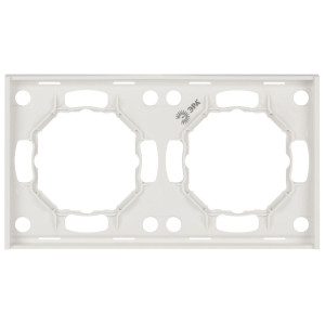 Рамка для розеток и выключателей ЭРА Arktik 16-5002-01 на 2 поста белый Б0070554