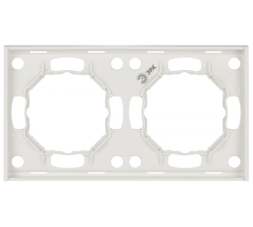 Рамка для розеток и выключателей ЭРА Arktik 16-5002-01 на 2 поста белый Б0070554