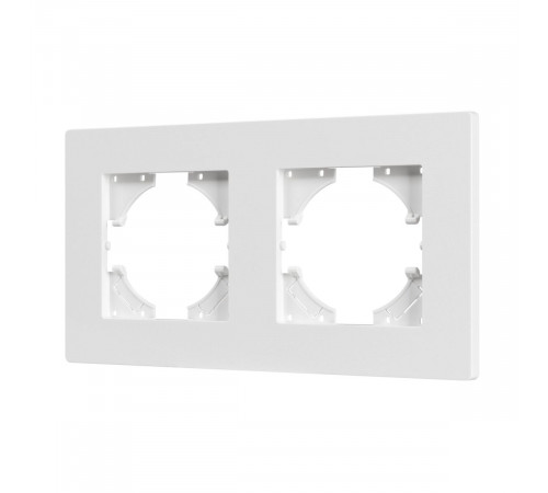 Рамка на 2 поста пластиковая Arlight FRM-PERIO-PL-2-WH 049750 Рамка на 2 поста пластиковая Arlight FRM-PERIO-PL-2-WH 049750