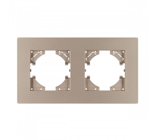Рамка на 2 поста пластиковая Arlight FRM-PERIO-PL-2-GD 049753 Рамка на 2 поста пластиковая Arlight FRM-PERIO-PL-2-GD 049753