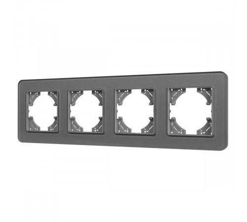 Рамка на 4 поста стеклянная Arlight FRM-OMALI-SFGS-4-GR 049718 Рамка на 4 поста стеклянная Arlight FRM-OMALI-SFGS-4-GR 049718