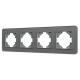 Рамка на 4 поста стеклянная Arlight FRM-OMALI-SFGS-4-GR 049718