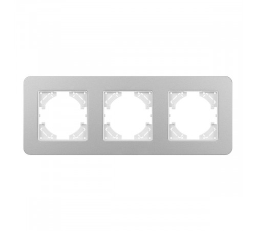 Рамка на 3 поста алюминиевая Arlight FRM-AKIRY-SFAL-3-SR 049740 Рамка на 3 поста алюминиевая Arlight FRM-AKIRY-SFAL-3-SR 049740