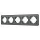 Рамка на 5 постов стеклянная Arlight FRM-OMALI-GS-5-GR 049706