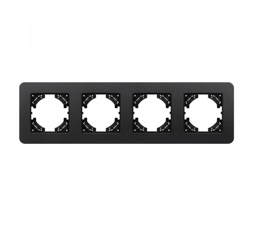 Рамка на 4 поста алюминиевая Arlight FRM-AKIRY-SFAL-4-BK 049744