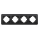 Рамка на 4 поста алюминиевая Arlight FRM-AKIRY-SFAL-4-BK 049744