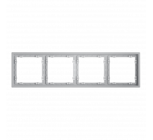 Рамка пластиковая Voltum S70 на 4 поста, (серый) VLS100416