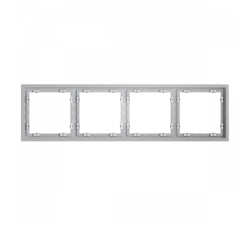 Рамка пластиковая Voltum S70 на 4 поста, (серый) VLS100416