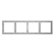 Рамка пластиковая Voltum S70 на 4 поста, (серый) VLS100416