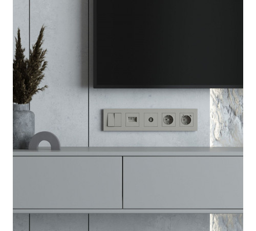 Рамка на 5 постов Werkel Slab (дымчатый софт) W0052917 4690389218477 a071630