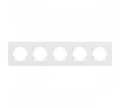 Рамка на 5 постов стеклянная Arlight FRM-OMALI-GS-5-WH 049704 Рамка на 5 постов стеклянная Arlight FRM-OMALI-GS-5-WH 049704