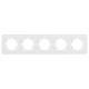 Рамка на 5 постов стеклянная Arlight FRM-OMALI-GS-5-WH 049704