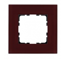 Рамка 1-постовая стекло цвет Гранатовый Jasmart G1001GH
