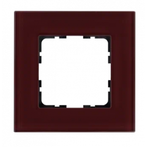 Рамка 1-постовая стекло цвет Гранатовый Jasmart G1001GH