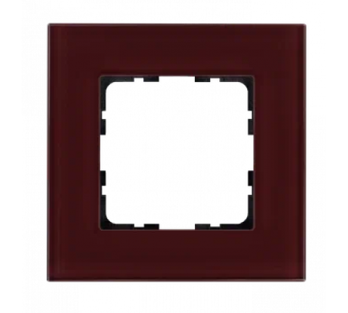 Рамка 1-постовая стекло цвет Гранатовый Jasmart G1001GH