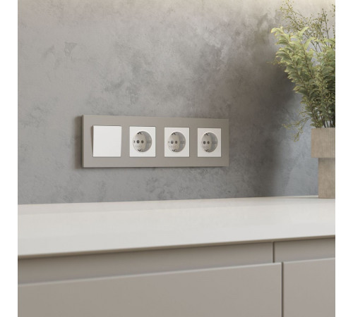 Рамка на 4 поста Werkel Slab (дымчатый софт) W0042917 4690389218453 a071628