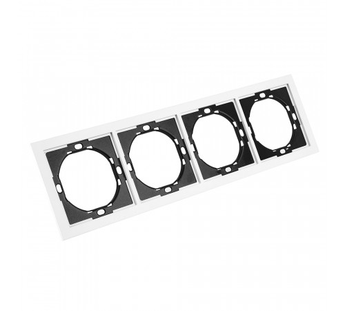 Рамка 4-местная Stekker Мия PFR00-3004-01 белая магнолия 50459