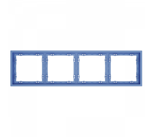 Рамка пластиковая Voltum S70 на 4 поста, (деним) VLS100415