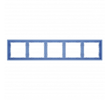 Рамка пластиковая Voltum S70 на 5 постов, (деним) VLS100515