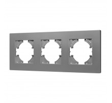 Рамка на 3 поста пластиковая Arlight FRM-PERIO-PL-3-GR 049756