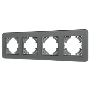 Рамка на 4 поста стеклянная Arlight FRM-OMALI-GS-4-GR 049702