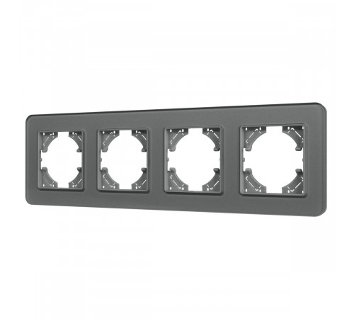 Рамка на 4 поста стеклянная Arlight FRM-OMALI-GS-4-GR 049702 Рамка на 4 поста стеклянная Arlight FRM-OMALI-GS-4-GR 049702
