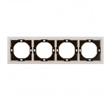 Рамка 4-местная Stekker Мия PFR00-3004-08 пудровый жемчуг 50489