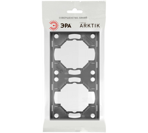 Рамка для розеток и выключателей Эра Arktik 16-5002-06 на 2 поста графит Б0070559