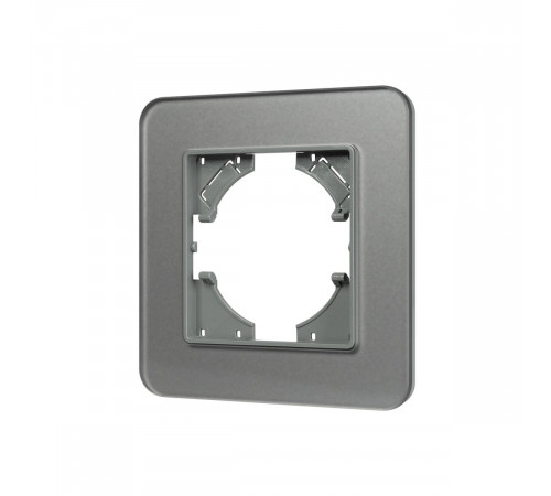 Рамка стеклянная на 1 пост Arlight FRM-OMALI-SFGS-1-GR 049677 Рамка стеклянная на 1 пост Arlight FRM-OMALI-SFGS-1-GR 049677