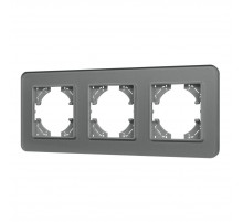 Рамка на 3 поста стеклянная Arlight FRM-OMALI-SFGS-3-GR 049714