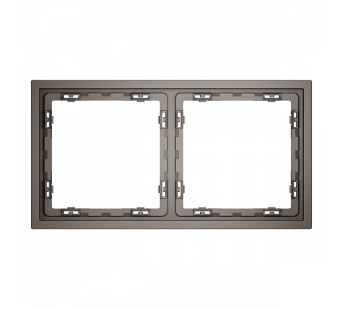 Рамка пластиковая Voltum S70 на 2 пост, (капучино) VLS100214