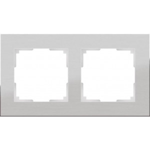 Рамка Werkel Aluminium на 2 поста алюминий WL11-Frame-02 4690389073632