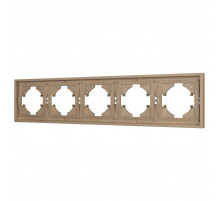 Рамка пластиковая на 5 постов Arlight FRM-TENDO-PL-5-GD 053854