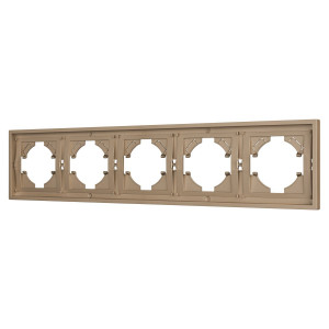 Рамка пластиковая на 5 постов Arlight FRM-TENDO-PL-5-GD 053854