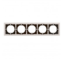 Рамка 5-местная Stekker Мия PFR00-3005-08 пудровый жемчуг 50490