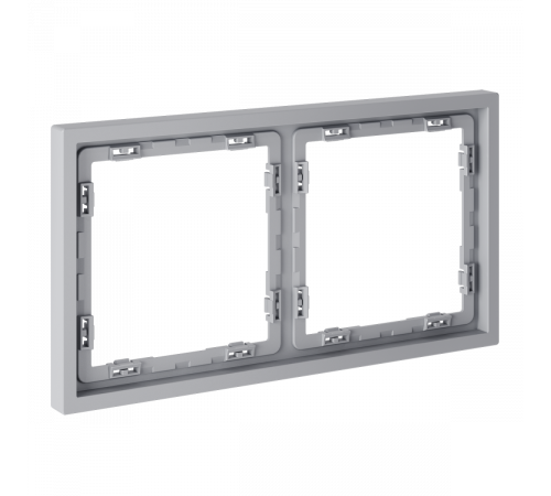 Рамка пластиковая Voltum S70 на 2 поста, (серый) VLS100216
