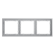 Рамка пластиковая Voltum S70 на 3 поста, (серый) VLS100316