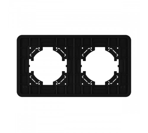 Рамка на 2 поста стеклянная Arlight FRM-OMALI-GS-2-BK 049693 Рамка на 2 поста стеклянная Arlight FRM-OMALI-GS-2-BK 049693