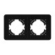 Рамка на 2 поста стеклянная Arlight FRM-OMALI-GS-2-BK 049693