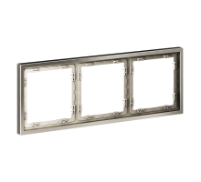 Рамка металлическая на 3 поста Voltum S70 Metal (никель) VLSM120311