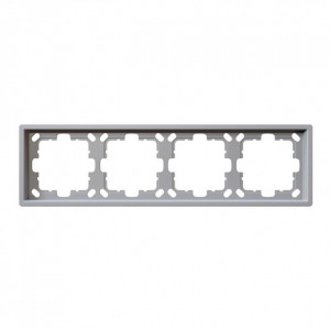 Рамка серия FD 4-постовая, цвет Белый матовый (soft touch) Jasmart FD1004PWM