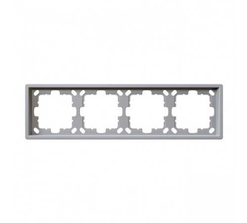 Рамка серия FD 4-постовая, цвет Белый матовый (soft touch) Jasmart FD1004PWM