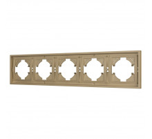 Рамка пластиковая на 5 постов Arlight FRM-TENDO-SFPL-5-GD 054658