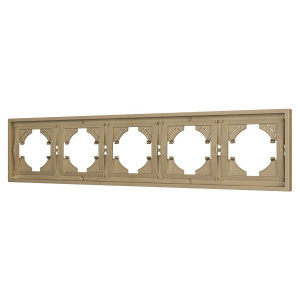 Рамка пластиковая на 5 постов Arlight FRM-TENDO-SFPL-5-GD 054658