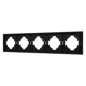 Рамка пластиковая на 5 постов Arlight FRM-TENDO-SFPL-5-BK 054657