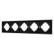 Рамка пластиковая на 5 постов Arlight FRM-TENDO-SFPL-5-BK 054657