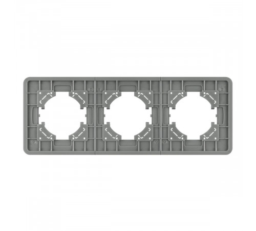 Рамка на 3 поста стеклянная Arlight FRM-OMALI-GS-3-GR 049698 Рамка на 3 поста стеклянная Arlight FRM-OMALI-GS-3-GR 049698